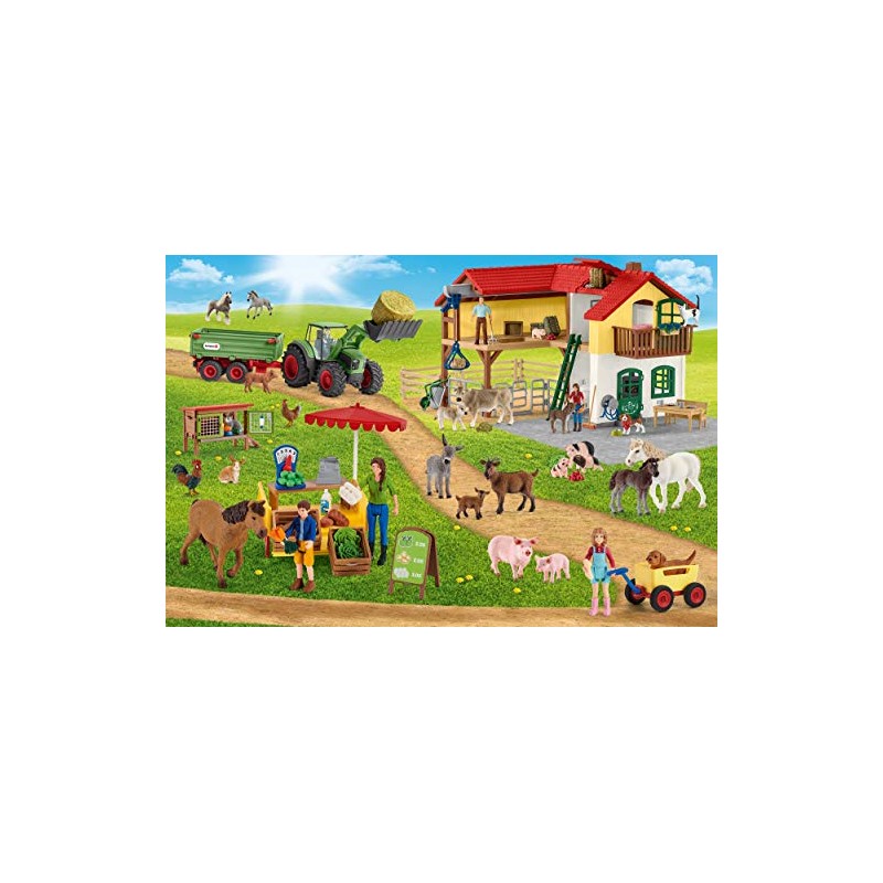 Schmidt CGS_56404 The Farmers' Market (100 Pieces) Including Puzzle, Multi-Coloured
