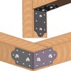 4 Pcs Heavy Duty Flush Inside 90-Degree Angle Bracket Steel