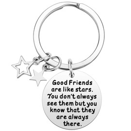 iWenSheng Friendship Gifts for Women - Good Friends are Like Stars Friendship Keychain Gift Best Friend Gift for Women Birthday Gifts for Best Friend Female BFF Jewelry