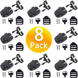 Hsthe Sea 8 Set Spa Hot Tub Cover Clips Replace Latches Clip Lock with Keys and Hardware Black