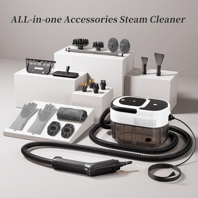 Steam Cleaner for Home & Car-Portable Handheld Steamer for Cleaning