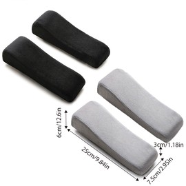 AIMALL Memory Foam Armrest Pads for Office Chairs - Thickened Elbow Support Cushions with Non-Slip Bottom, Pressure Relief Arm Rest Covers, 9.8 x 2.9 x 1.2 Inches