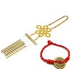 Feng Shui Goods, Copper 6 Tubes, Wind Chime, Ruyi Knot,