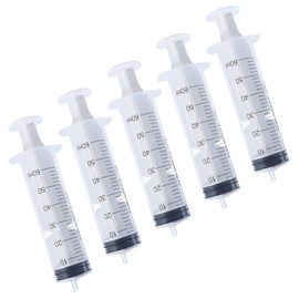 ROSENICE Disposable Syringes 60 ml without Needle for DIY Hobby Refill Model Making Industry Pack of 5
