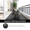 Design House Square Deck Tiles, Interlocking Wood Composite Decking, 1000lb