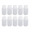 10Pcs Reagent Bottle Plastic Wide Mouth Lab Liquid Sample Seal