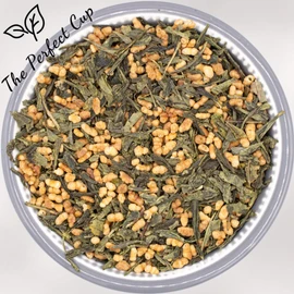 Genmaicha Tea (250g) Premium Style of Japanese Green Tea Loose Leaf with Roasted Rice China Sencha Aromatic Smooth Blend Low Caffeine Perfect Full Flavour Relaxing Closed in Dark Resealable Package