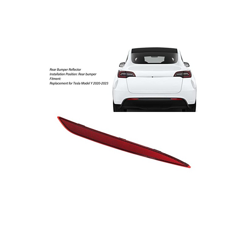 Focket Rear Bumper Reflector Light Lamp for Model Y 2020