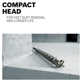 BOSCH HC5050 1 in. x 13 in. SDS-max Speed-X Carbide Rotary Hammer Bit for Concrete Drilling