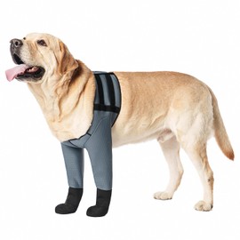 yrenoer Dog Socks & Boots - Waterproof Anti-Licking Paw Protectors with Non-Slip Bottom, Post-Surgery Recovery Sleeves for Wound Protection (Grey, 2XL)