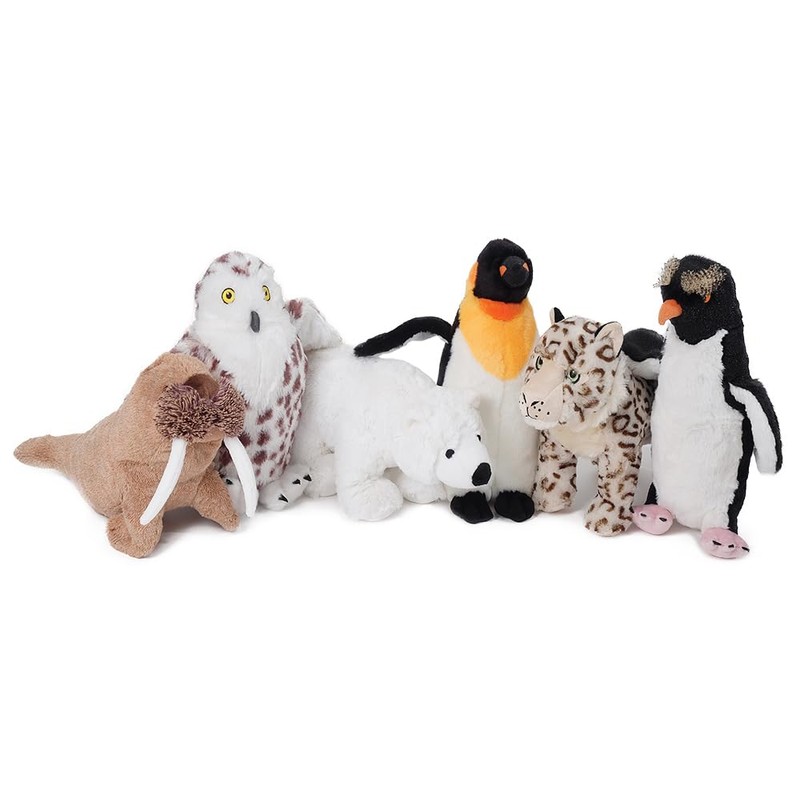 Animal Instincts Snow Mates Winston Walrus, Squeaky Soft Plush Chew