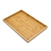 Bam & Boo Natural Bamboo Serving Tray Modern Rectangular (Bamboo,