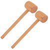 2PCS Wooden Mallet Hammer, Mini Wooden Crab Mallets Hand Craft