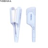 VODANA Triple Flow Wave Iron 40mm #Creamy Blue 1ea, Option:110v Adaptor