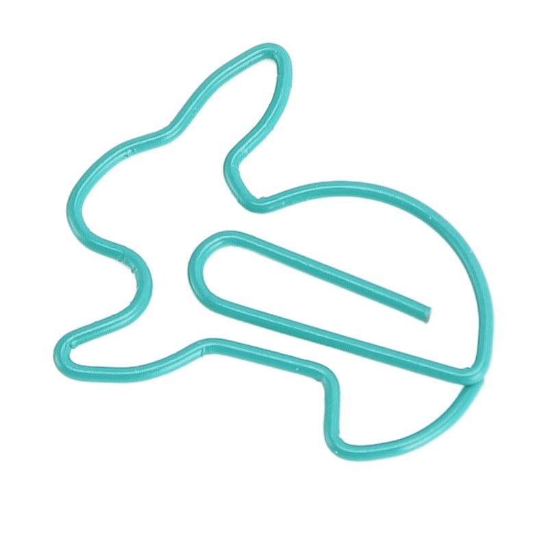 100pcs Paper Clips Prevent Slip Cute Rabbit Shaped Decorative Bookmark