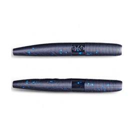 Floating Soft Plastic 3 Inch Bait 21 Black W/Large Blue Flake Fishing Lures Bass Jigging Bait Jig Lure Weedless Soft Plastic Swimbait Accessories Freshwater