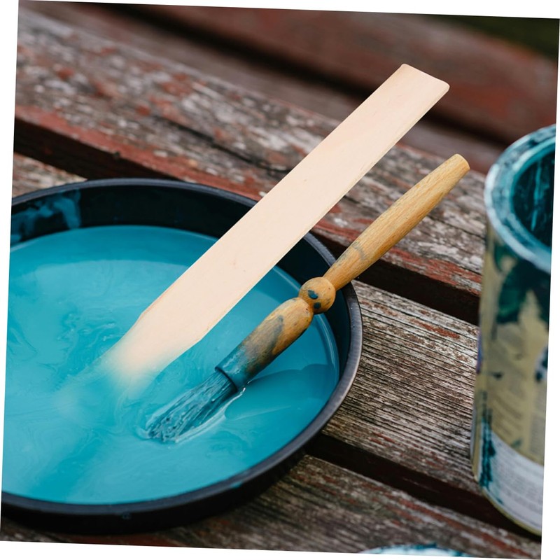 Tofficu 20pcs Wooden Paint Mixing Stick Resin Stir Sticks for