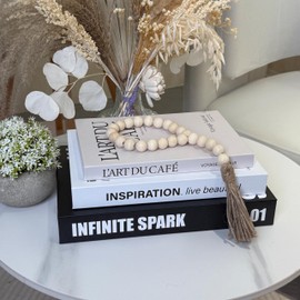 TwoDays Neutral Coffee Table Books, Fashion Decorative Books for Home Bookshelf, Modern Room Decor Aesthetic, Fake Faux Stacked Book, Storage Boxes for Decoration (Set of 3)