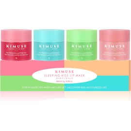 KIMUSE- Set de mascarilla para dormir para labios: productos para el cuidado de los labios con tratamiento nocturno Hidrata y nutre los labios secos y agrietados