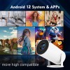 Yinzam HY300 Pro HD Android 12 Mini Projector, 360 Degree