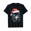 Kettlebell Santa Hat Funny Weightlifting Xmas Lover T-Shirt, black