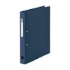 Lihit Lab F7684-11 Ring File, D-Shape, A4, 2 Holes, Navy