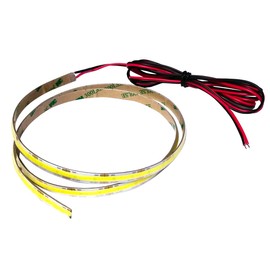 COB 12V LED Tape Light, Waterproof, 70.9 inches (180 cm), White, White Base, Cable Length: 3.9 ft (1.5 m), Single Terminal, 1 Piece