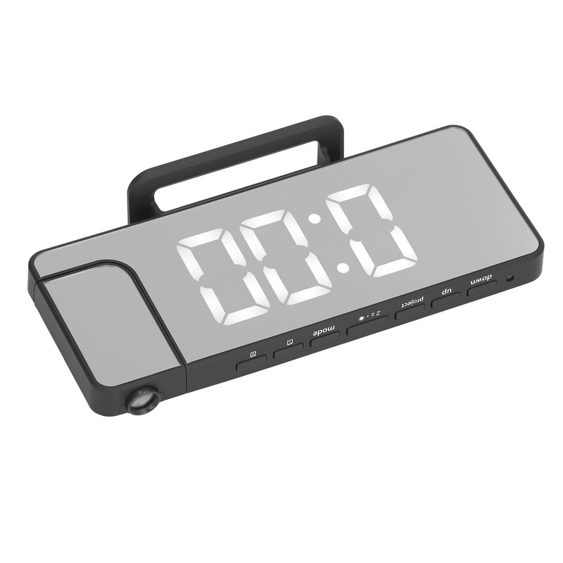 Projection Alarm Clock LED Digital Mirror Alarm Clock Rechargeable 6