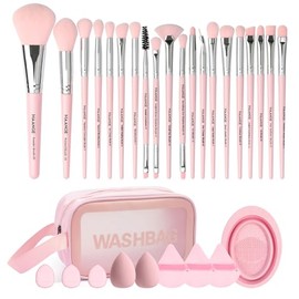 MAANGE Juego de 30 brochas de maquillaje sintéticas de alta calidad, base de maquillaje para sombra de ojos, correctores de polvo, brocha de mezcla de