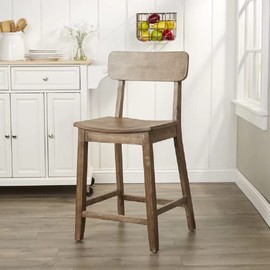 Boraam Torino Counter Height Stool, Barnwood Wire-Brush, 24-Inch, 1-Pack