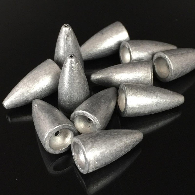 50Pcs Bullet Fishing Weights Portable Fishing Sinkers Fishing Accessories Used