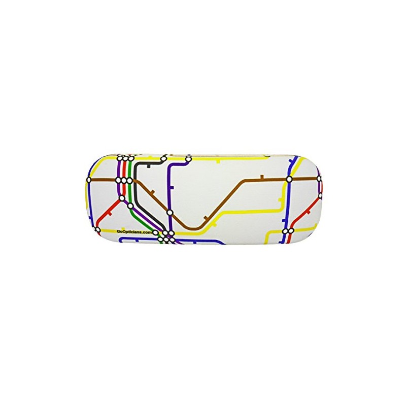 Underground Tube Map Hard Unisex Medium Size Glasses Case -