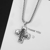 DOTBJ 925 Sterling Silver St Christopher Cross Pendant, Catholic Patron