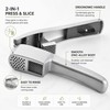 2-in-1 Garlic Press & Slicer for Kitchen Prep – Zinc
