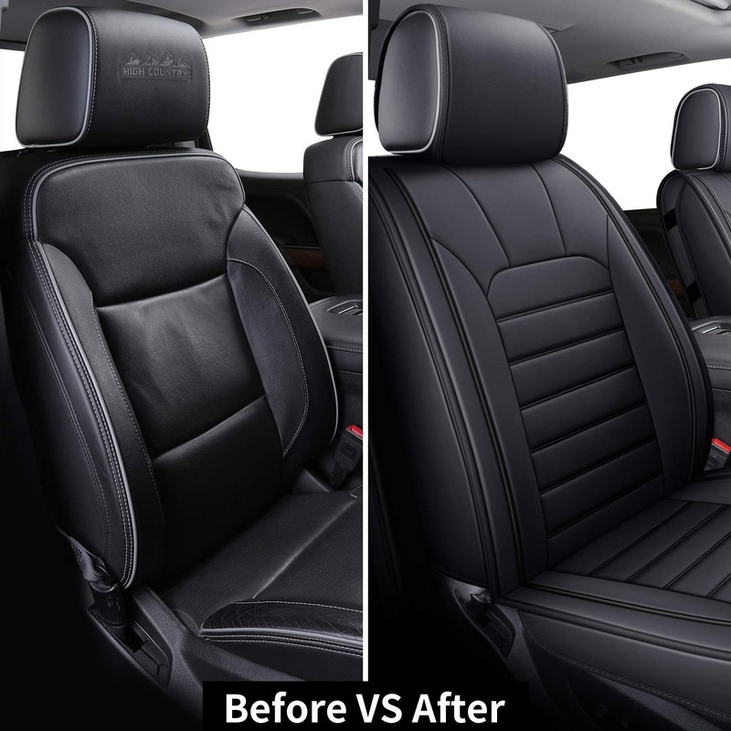 LUCKYMAN CLUB 2 Front Silverado Seat Covers Fit for 2007-2023