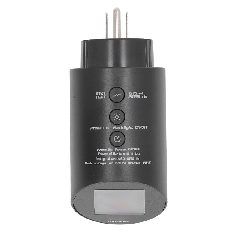 Outlet Tester Digital Display 3 Prong Electrical Receptacle Detector Socket