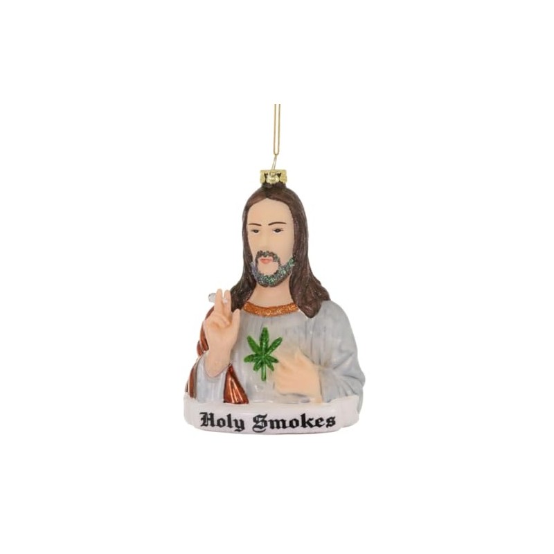 Cody Foster & Co Holy Smokes Jesus Blown Glass Hanging