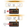 Cubilux AS-R4 4-Way Bidirectional RCA Selector Box, Passive 4-Channel Stereo