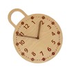 Wall Clock 10 Inch Round Silent Decorative Battery Operated Wooden