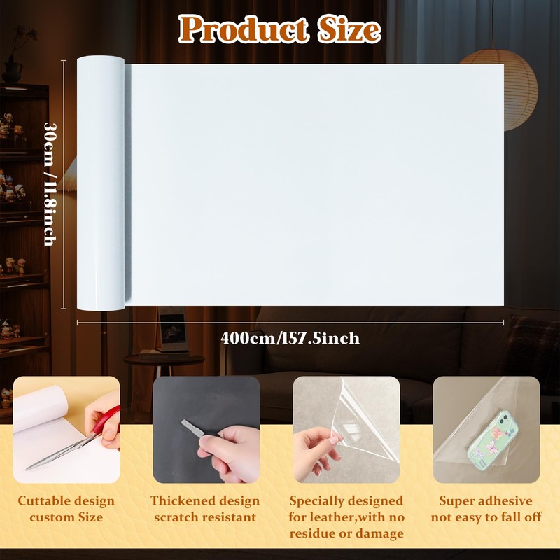 Cat Scratch Furniture Protector - Design for Leather Couch, 157"x11.8"