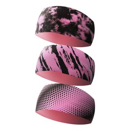 Empirelion Simple Lightweight Headband Stretchy Sports Sweat Hair-Band for Men Women 3.5" Wide