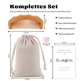 ELNIVOX Pregnant Birth Kit - Birth Comb with Affirmation Card