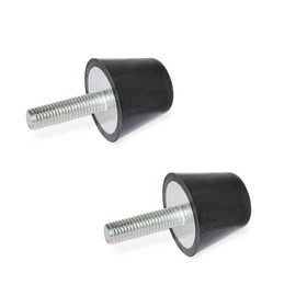 Ganter Normelemente GN 253-32-M8-30-55 Stop Buffer with Screw Black Thread d2: M8x30