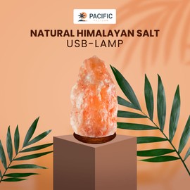 Pacific Pelican 100% Himalayan Pink Salt USB Table lamp/Color Changing lamp for Gift/Home Decor/Office