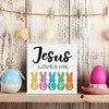 Rustic Easter Office Desk Decor - Cute Jusus Loves His