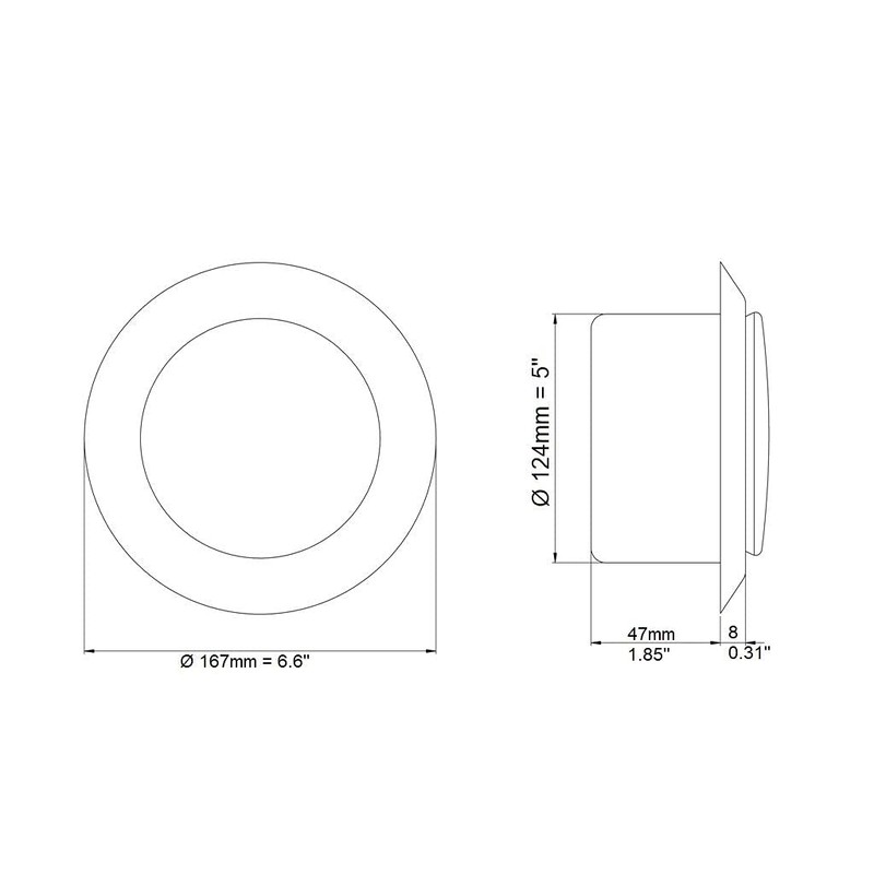 Steinberg14 Round 125 mm Disc Valve Exhaust Air Anemostat Metal