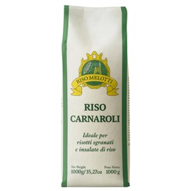 Riso Melotti Carnaroli – Premium Italian Rice for Risotto – Firm Texture, Low Starch – Ideal for Risotto & Rice Salads – Product of Italy – 2.2lb (1kg) Bag