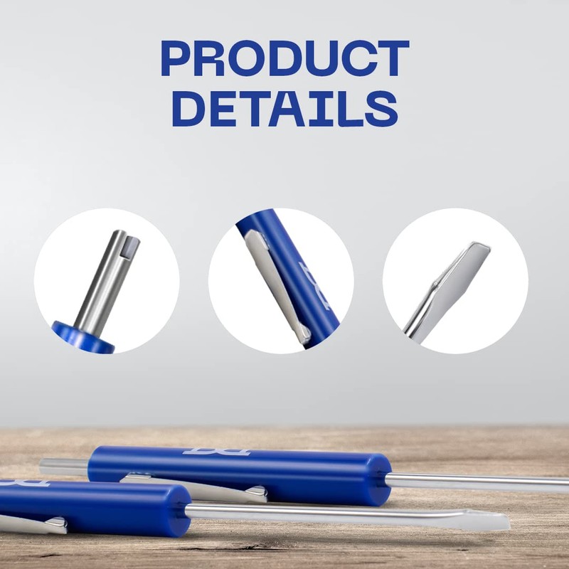 Silginnes 10 Pack Pocket Screwdriver With Schrader Removal Tool -