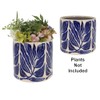 Shudehill Giftware Tropic Petal Leaf Floral Garden Design Planter Pot