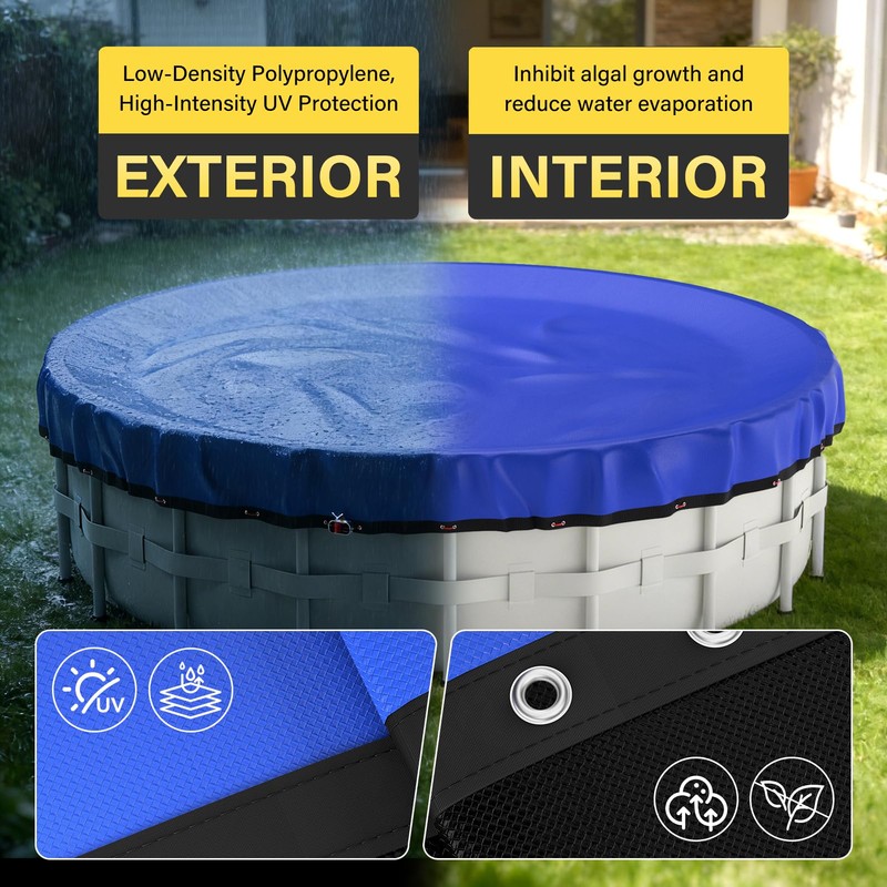 REGMICS Round Swimming Pool Cover for 28 ft Above Ground